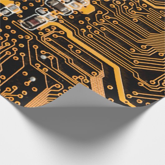 Microschema texture illustrationchip,micro,backgro ラッピングペーパー (角)