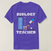 Microscope Biologist Science Lab Biology Teacher B Tシャツ (デザイン正面)
