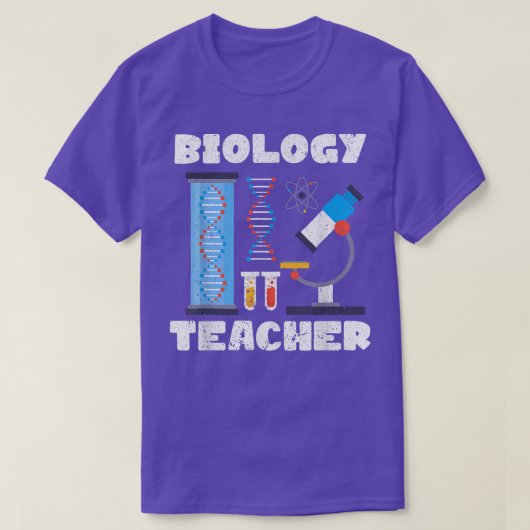 Microscope Biologist Science Lab Biology Teacher B Tシャツ (デザイン正面)