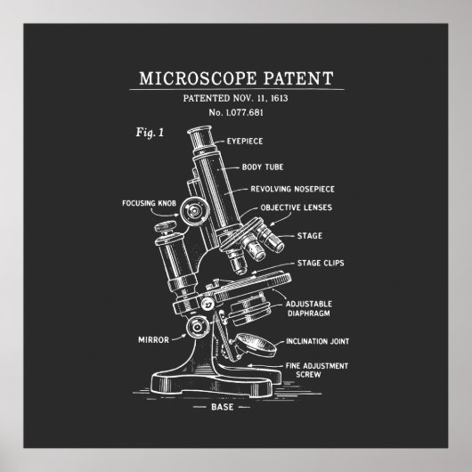 Microscope Blueprint patent ポスター (正面)