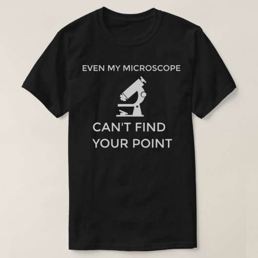 Microscope Female Scientist micros Microbiology Tシャツ (デザイン正面)