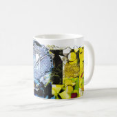 Microscopic Marine Art: Blue Thalassiosira Mug コーヒーマグカップ (正面右)