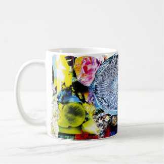 Microscopic Marine Art: Blue Thalassiosira Mug コーヒーマグカップ
