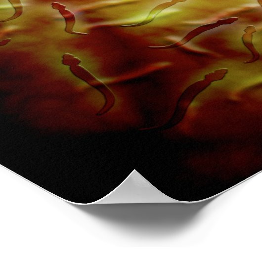 Microscopic View Of Sperm ポスター (角)