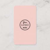 Microsoftソーシャルメディアとの接続赤面ピンクQRコード 名刺 (裏面)