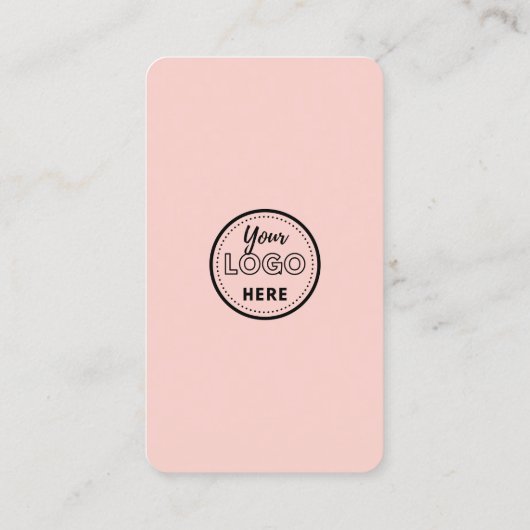 Microsoftソーシャルメディアとの接続赤面ピンクQRコード 名刺 (裏面)