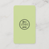 MicrosoftソーシャルメディアライムグリーンQRコードに接続 エンクロージャーカード (裏面)