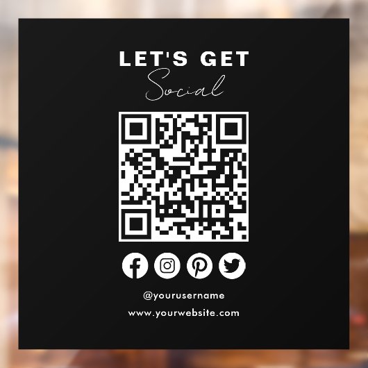 MicrosoftソーシャルメディアQRコードブラックに接続 ウィンドウサイン (シート2)