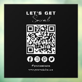 MicrosoftソーシャルメディアQRコードブラックに接続 ウィンドウサイン (シート3)