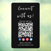 MicrosoftソーシャルメディアQrコードロゴとの接続モダン ウィンドウサイン (シート3)