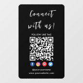 MicrosoftソーシャルメディアQrコードロゴとの接続モダン ウィンドウサイン (シート)