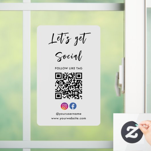 Microsoft Instagram Facebook Qrコードホワイトと接続 ウィンドウサイン (ホーム)