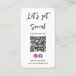 Microsoft Instagram Facebook Qrコードホワイトと接続 名刺