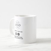 Microsoft Social Mediaとの接続マーケティングロゴ コーヒーマグカップ (正面左)