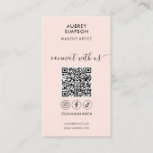 Microsoft Social Mediaとの接続QRコードスクリプトバス 名刺 (正面)