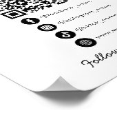 Microsoft Social Mediaとの接続QRコードテンプレート ポスター (角)