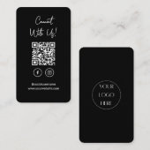 Microsoft Social Media QRコードの名刺に接続 名刺 (正面/裏面)