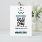 Microsoft Social Media QRコードの名刺に接続 招待状 (スタンド正面)