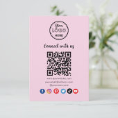 Microsoft Social Media QRコードの名刺に接続 招待状 (スタンド正面)