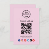 Microsoft Social Media QRコードの名刺に接続 招待状 (正面/裏面)