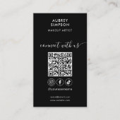 Microsoft Social Media QRコードスクリプトとの接続 名刺 (正面)