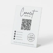 Microsoft Social Media QRコードビジネスとの接続 台座サイン (正面)