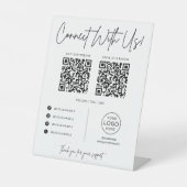Microsoft Social Media QRコードビジネスとの接続 台座サイン (正面)