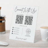 Microsoft Social Media QRコードビジネスとの接続 台座サイン (インサイチュ)