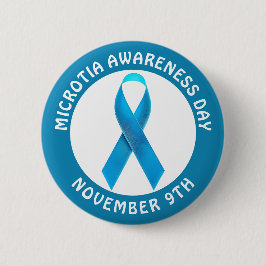 Microtia Blue Awareness Day Ribbon 缶バッジ