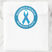 Microtia Blue Awareness Month Ribbon ラウンドシール (バッグ)