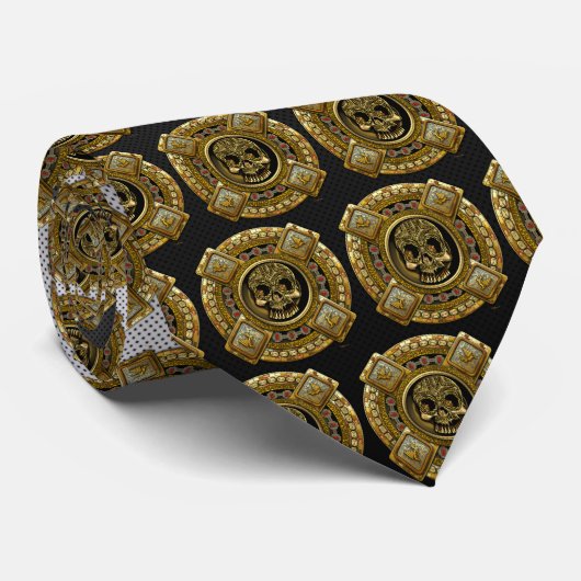 Mictlantecuhtli – 死アステカの神 ネクタイ (ロール)