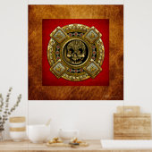 Mictlantecuhtli – 死アステカの神 ポスター (キッチン)