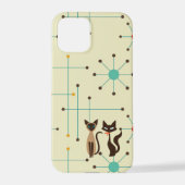 Mid モダン Cats Phone Case iPhoneケース (裏面)