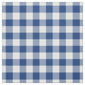 Mid Blue & White Gingham Plaid ファブリック (見本)