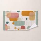 Mid centrury Teal, gold and pink abstract  バスタオルセット (ハンドタオル)