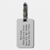 Mid Centuryグレモダンーラアーガイルゲージタグ ラゲッジタグ (裏面縦)