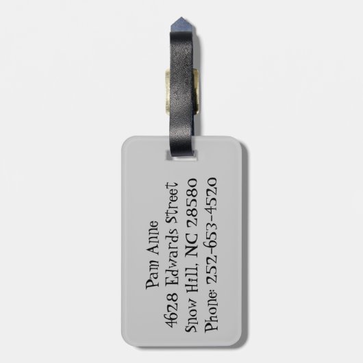 Mid Centuryグレモダンーラアーガイルゲージタグ ラゲッジタグ (裏面縦)