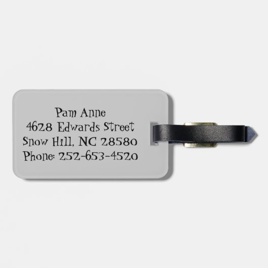 Mid Centuryグレモダンーラアーガイルゲージタグ ラゲッジタグ (裏面横)