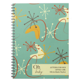 Mid Centuryノートベビー用のモダン文字 ノートブック