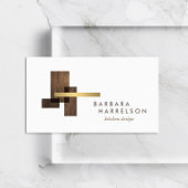 Mid-Centuryモダン Architectural Logo II on White 名刺