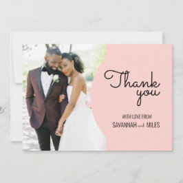 Mid Century写真モダンThank You Notesの招待 招待状