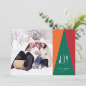 Mid Century モダン Joy,クリスマス・フォトカード シーズンカード (スタンド正面)