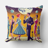 Mid Century 60s Space Age Cocktail Party クッション (正面)