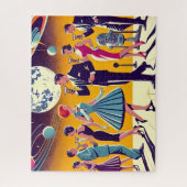 Mid Century 60s Space Age Cocktail Party ジグソーパズル (縦)