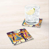 Mid Century 60s Space Age Cocktail Party スクエアペーパーコースター (インサイチュ)