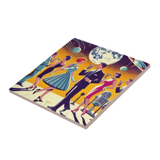 Mid Century 60s Space Age Cocktail Party タイル (側面)
