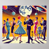 Mid Century 60s Space Age Cocktail Party ポスター (正面)