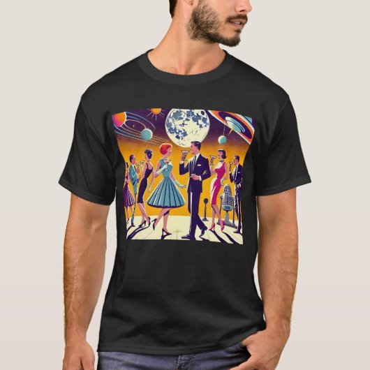 Mid Century 60s Space Age Cocktail Party Tシャツ (正面)