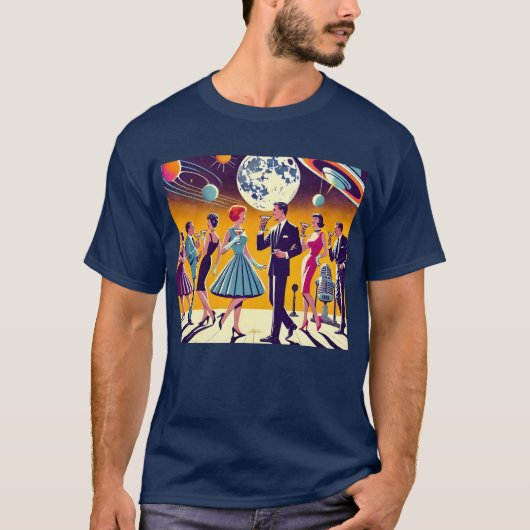 Mid Century 60s Space Age Cocktail Party Tシャツ (正面)