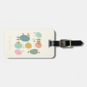 Mid Century Abstract Geometric Personalized Retro ラゲッジタグ (正面横)
